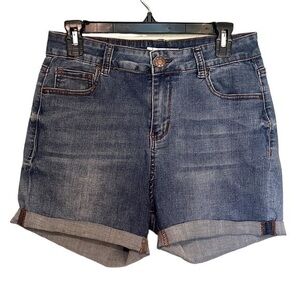 BLUE SAVVY denim cuffed shorts, womens 15/32